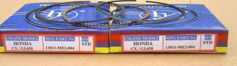 Honda cx650 cx650t gl650 piston rings 1983 2 sets 13011-me2-004 / 13011-me7-004