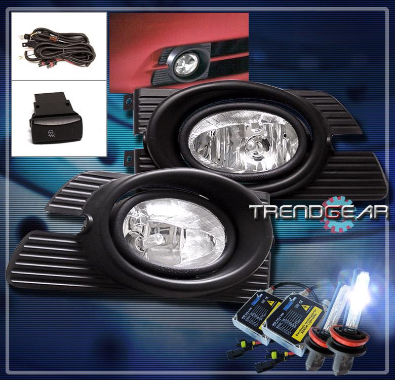 01 02 honda accord sedan 4dr bumper driving clear fog light+oem switch+xenon hid