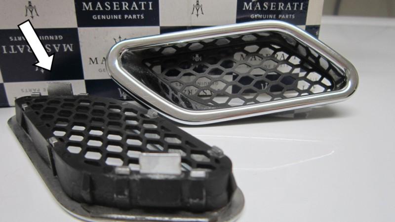 Genuine maserati gran turismo left fender vent gril l /grille oem