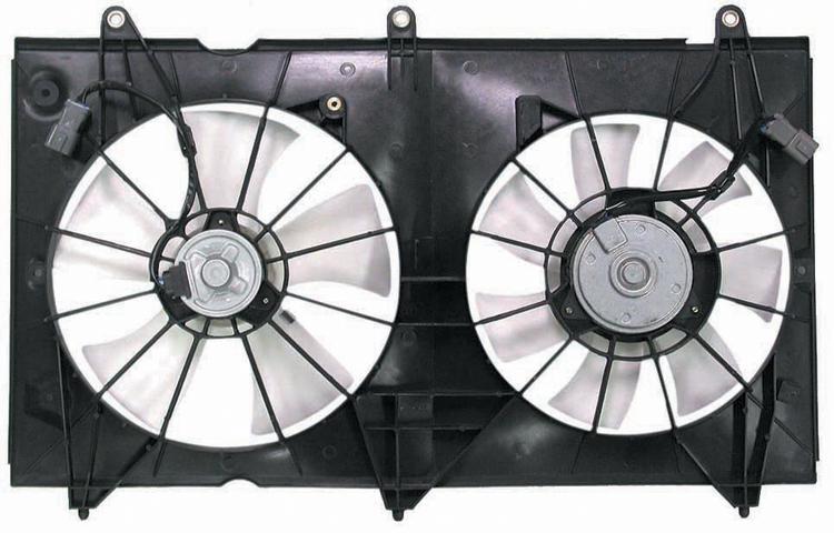 Depo ac condenser radiator cooling fan assy 2003-2007 04 05 06 honda accord l4