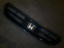 98 99 00 01 02 honda accord coupe grille grill gloss black with emblem oem nice