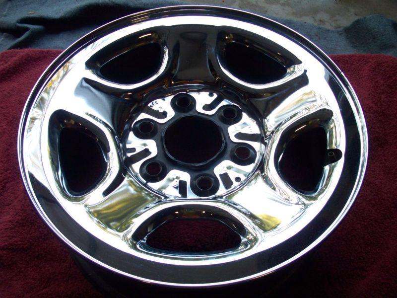 16 x 6.5 chevrolet gmc van truck 6 lug chrome steel wheel factory oem original