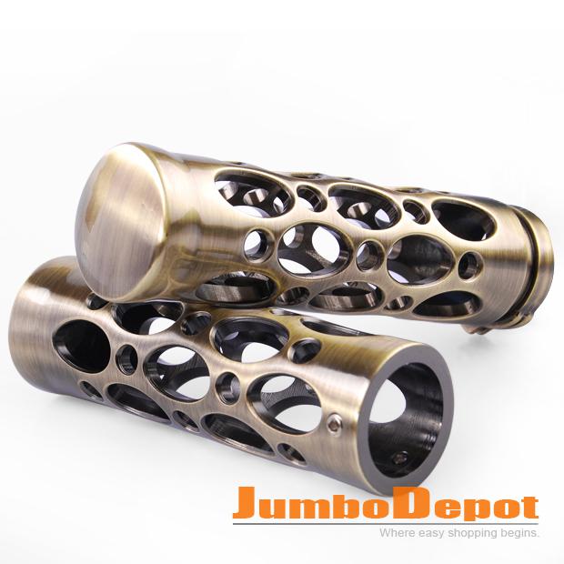 For 1"harley davidson motorcycle bike bronze hole hollow handlebar hand grips