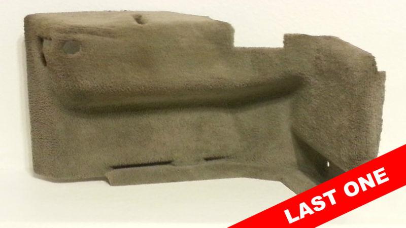 Used left driver side gray carpeted rear cover panel for a 97-04 corvette