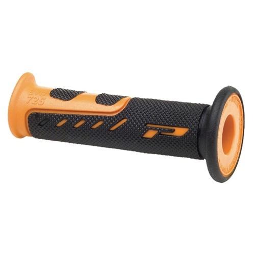 Progrip 725 evo dual density grips 7/8 inch handlebars - orange / black