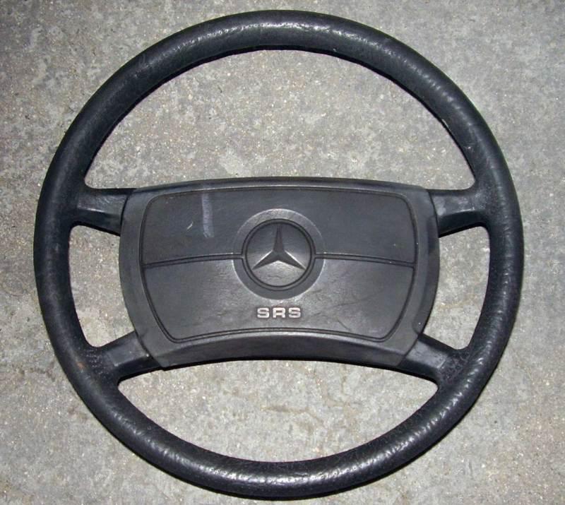 Mercedes '86 300sdl w126 black leather steering wheel with airbag