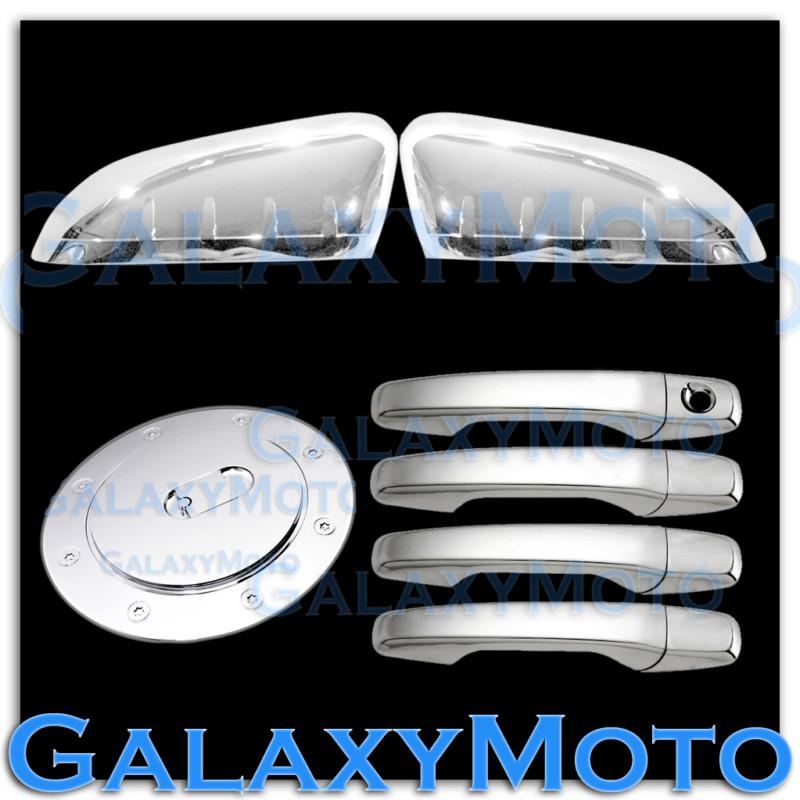 11-14 ford explorer chrome half mirror+4 door handle no smart key+gas fuel cover