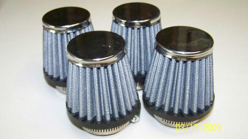 New 4 chrome pod tapered air filters