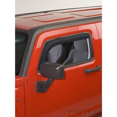 Putco element tinted window visors front pair polycarbonate smoke 580504