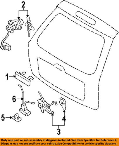 Kia oem 812901f010 lift gate-lock