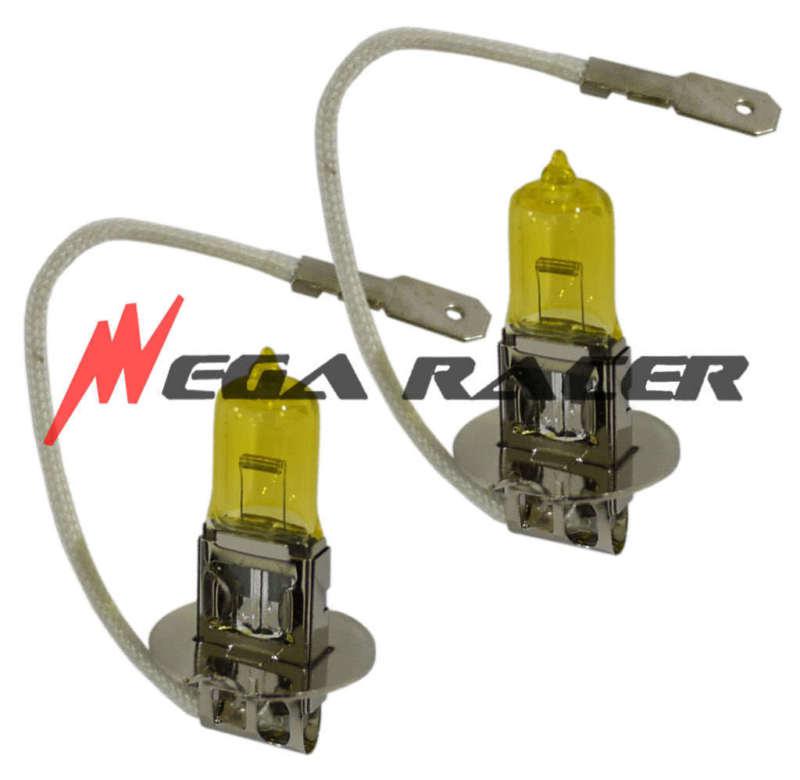 H3 super yellow 3000k xenon halogen headlight head 2 pc bulbs #ef2 au35 fog lamp