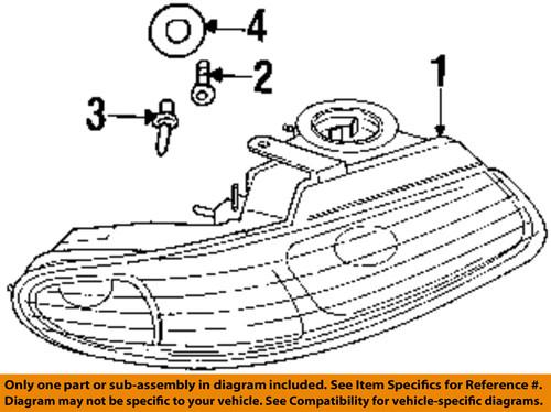 Mopar oem 4857700ac headlight-headlamp assembly