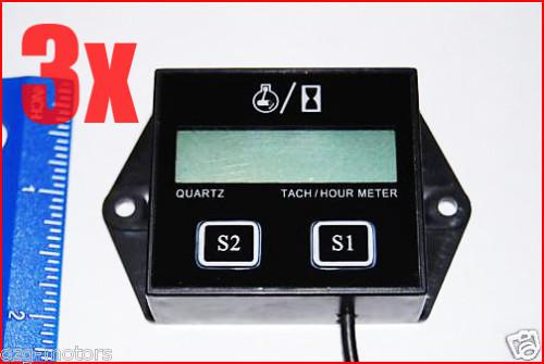 3x hour meter tachometer mx generator atv dirt bike ktm tach rpm digital utv 4x4