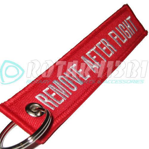 Remove after flight key tag ring aviation pilot equipment crew pilot red/white 1