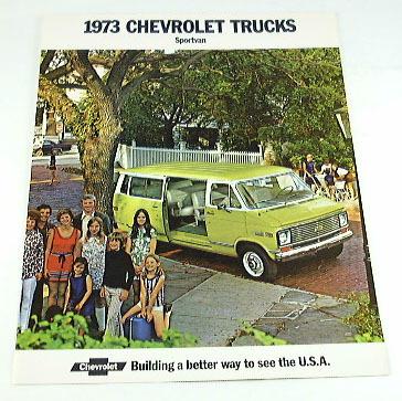 1973 73 chevrolet chevy sportvan van brochure g10 g20