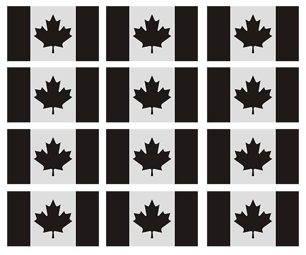 Canada subdued flag decal 12 2"x1.2" canadian military hard hat sticker zu1