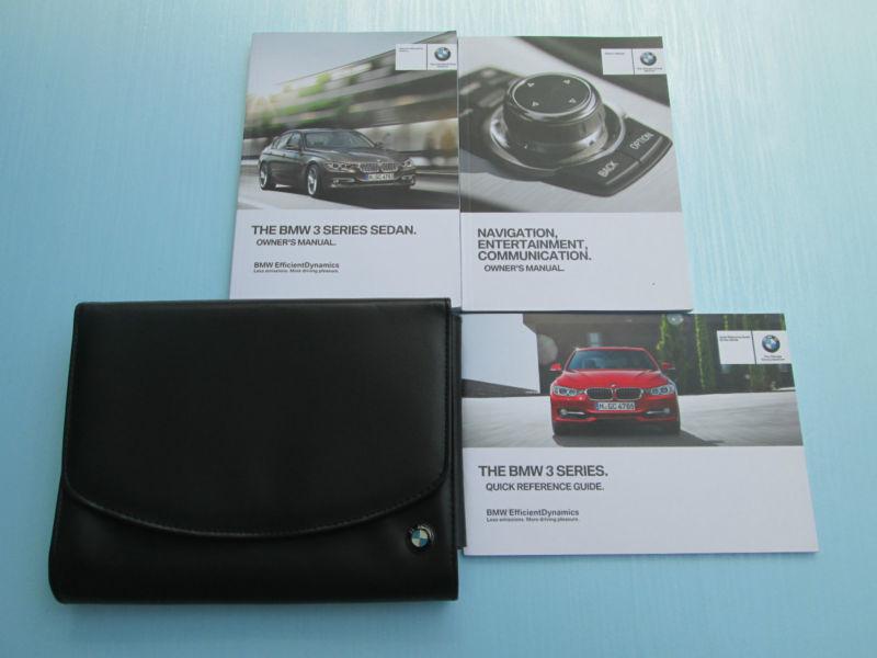 2012 bmw f30 3-series sedan owners manual complete set with leather case