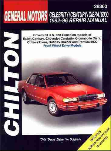 Century chevy celebrity olds ciera cutlass cruiser 6000 repair manual 1982-1996