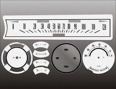 1965 chevrolet impala instrument cluster white face gauges 65