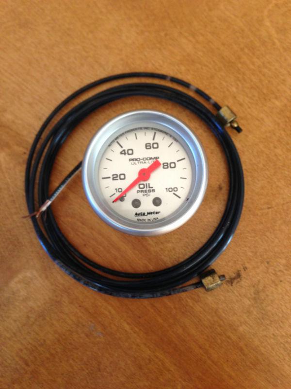 Auto meter pro comp ultra lite #4321 oil pressure gauge 2 1/16