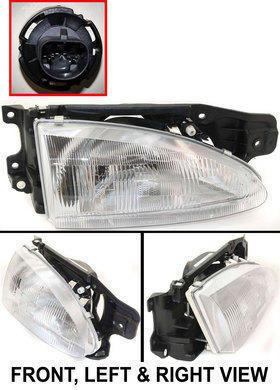 Clear lens new head lamp with bulbs right hand halogen rh passenger side parts