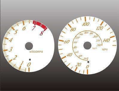 2000-2004 toyota celica instrument cluster white face gauges 00-04