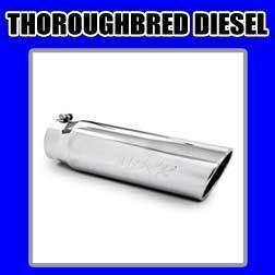 Mbrp monster exhaust tip - 4" inle,t 5" od, angled rolled end, stainless t5124