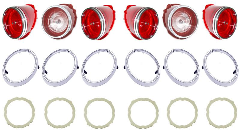 1965 chevrolet impala tail light lens / bezel / gasket kit gm restoration parts