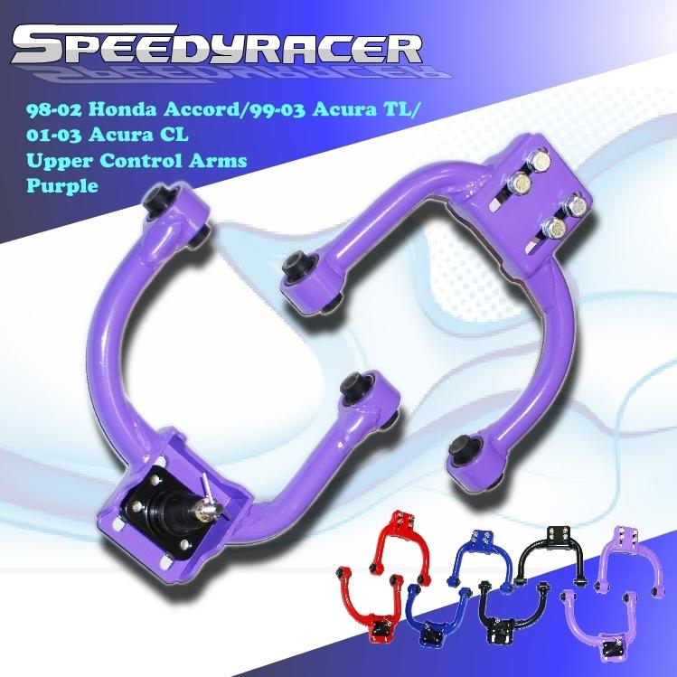 98-02 honda accord/99-03 acura tl/01-03 acura cl upper cambercontrol arms purple