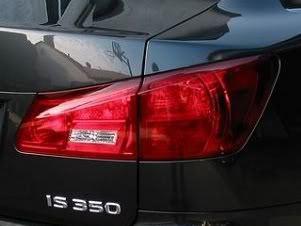 06-08 lexus is250/is350 tail light red-out vinyl