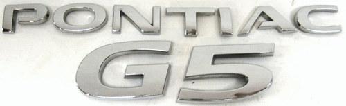 05-09 pontiac g5 rear trunk letter nameplate emblem set