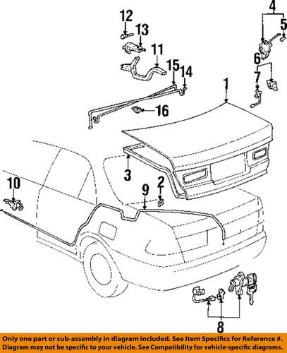 Toyota oem 6905533330 trunk lid-cylinder & keys