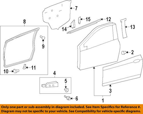 Toyota oem 6711152240 door outer panel-outer panel