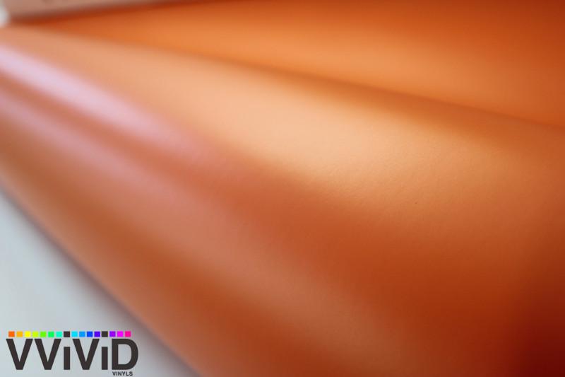 3m x 1.52m 50sq ft matte satin orange cast vinyl bubble-free film wrap mor6m01