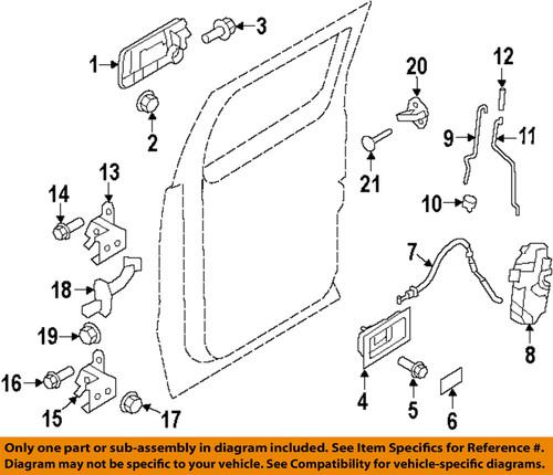 Ford oem cl3z1626605aa lock & hardware-rear door-handle, outside