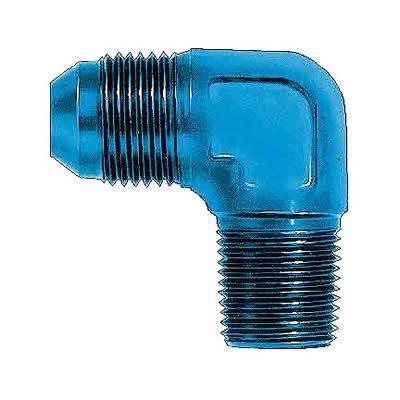 Aeroquip fbm2034 fitting 90 deg -6 an male to 1/4" npt male aluminum blue each