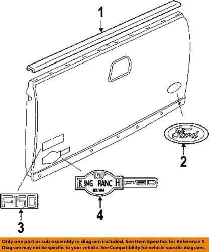 Ford oem 5l3z9940602aaa pick up box-tail gate molding