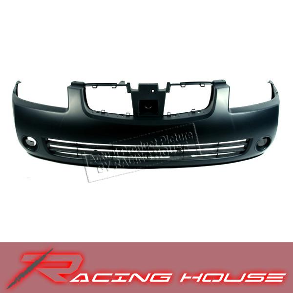 2004-2006 nissan sentra unpainted primered front bumper cover w air+fog holes