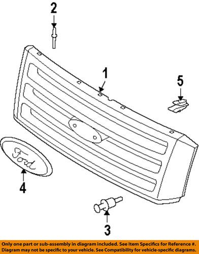 Ford oem w709367s438 front bumper-bumper grille clip