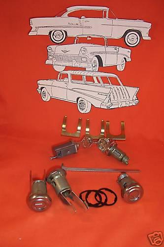 1955 56 57 chevy complete door trunk ing lock set sedan  hardtop convertible new