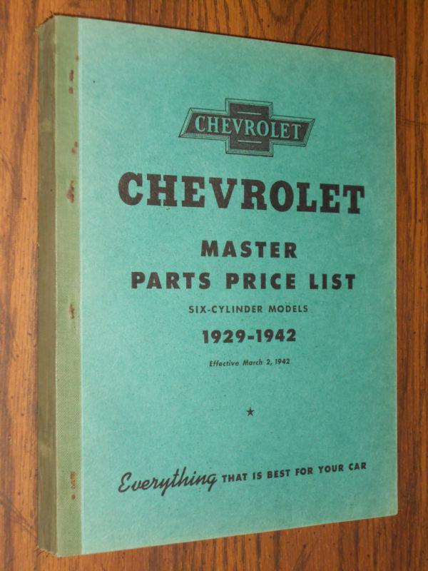 1929-1942 chevrolet car and truck parts catalogl / original parts book!! 3/42