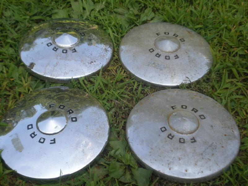 4 used vintage 1949 49 1950 50 factory original ford hub caps