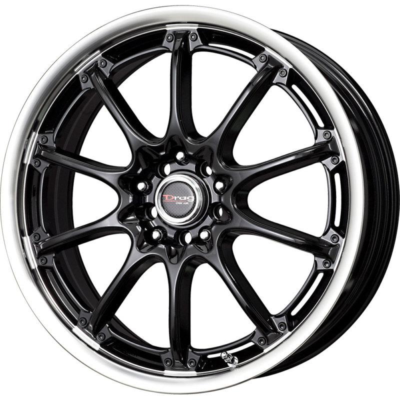 2 new 17x7 40 offset  5x100/5x114.3 drag drag dr 47 black  wheels/rims