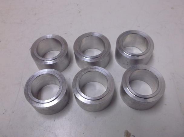 6 big dog #2446-1 aluminum wheel spacers adaptable to custom choppers w/ 1" axle