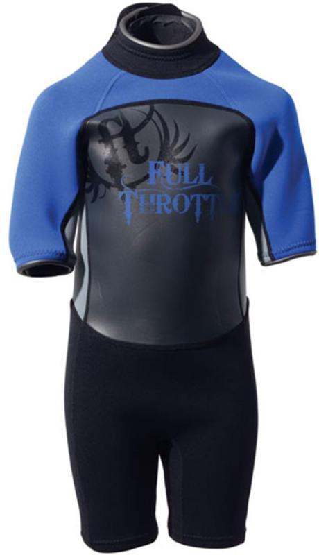 Full throttle youth's medium shorty westsuit blue/gray w101blu03
