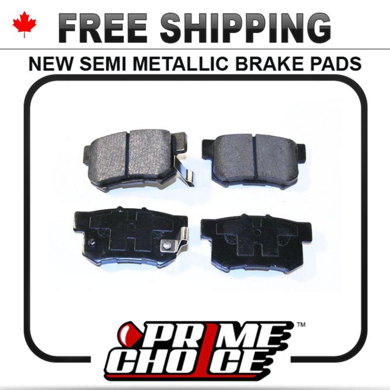 New premium complete set of rear metallic disc brake pads with shims