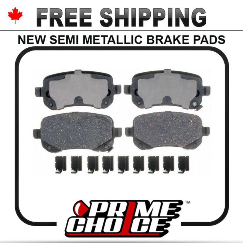 New premium complete set of rear metallic disc brake pads with shims