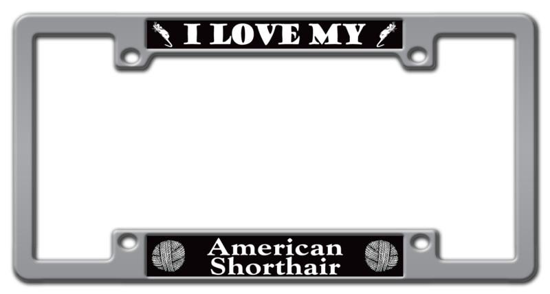 American shorthair cat custom preferred license plate frame