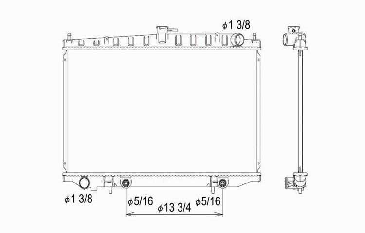 Replacement radiator 00-01 nissan altima auto transmission 2.4l l4 214600z800