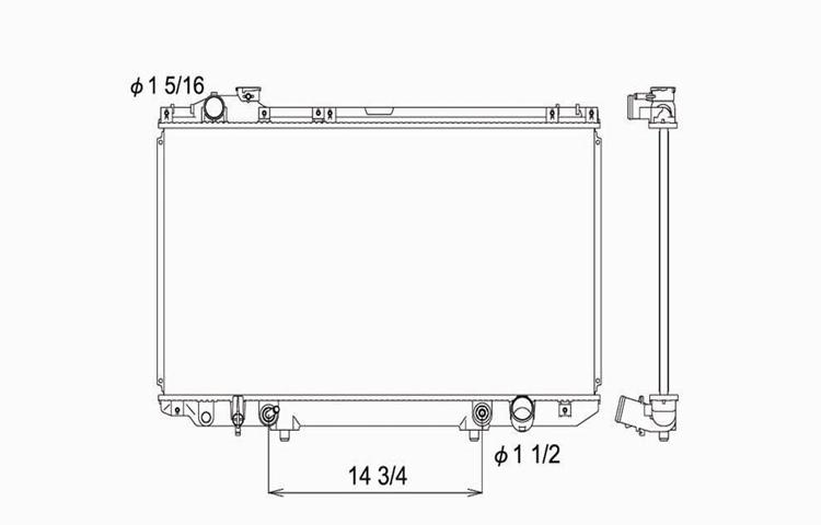 Replacement radiator 1993-1997 lexus gs300 automatic / manual 3.0l v6 1640046270